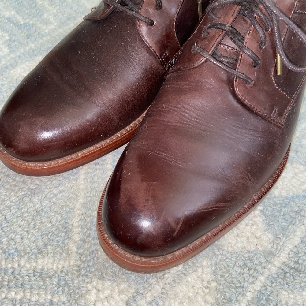 Men’s Coach Andrew Brown Leather Derby Dress Shoe - Picture 2 of 10